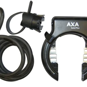 Lås AXA Solid Plus Charcoal u/bolt m.wire 1500x10mm