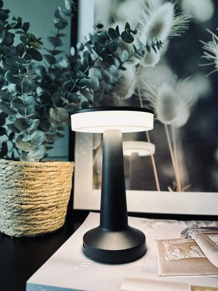 LED Touch Bordlampe usb-chargeable - Sort