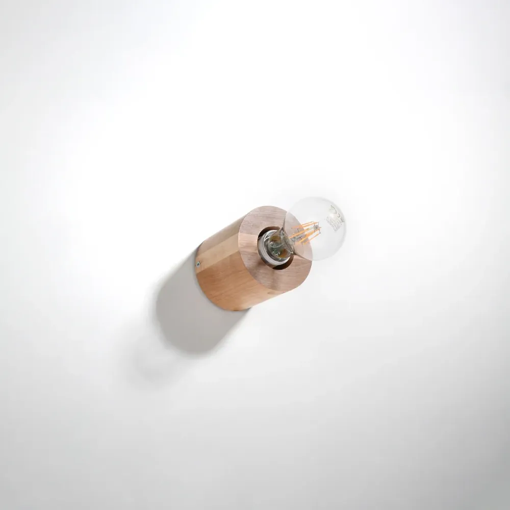 Flame Tip Væglampe SALGADO naturtræ