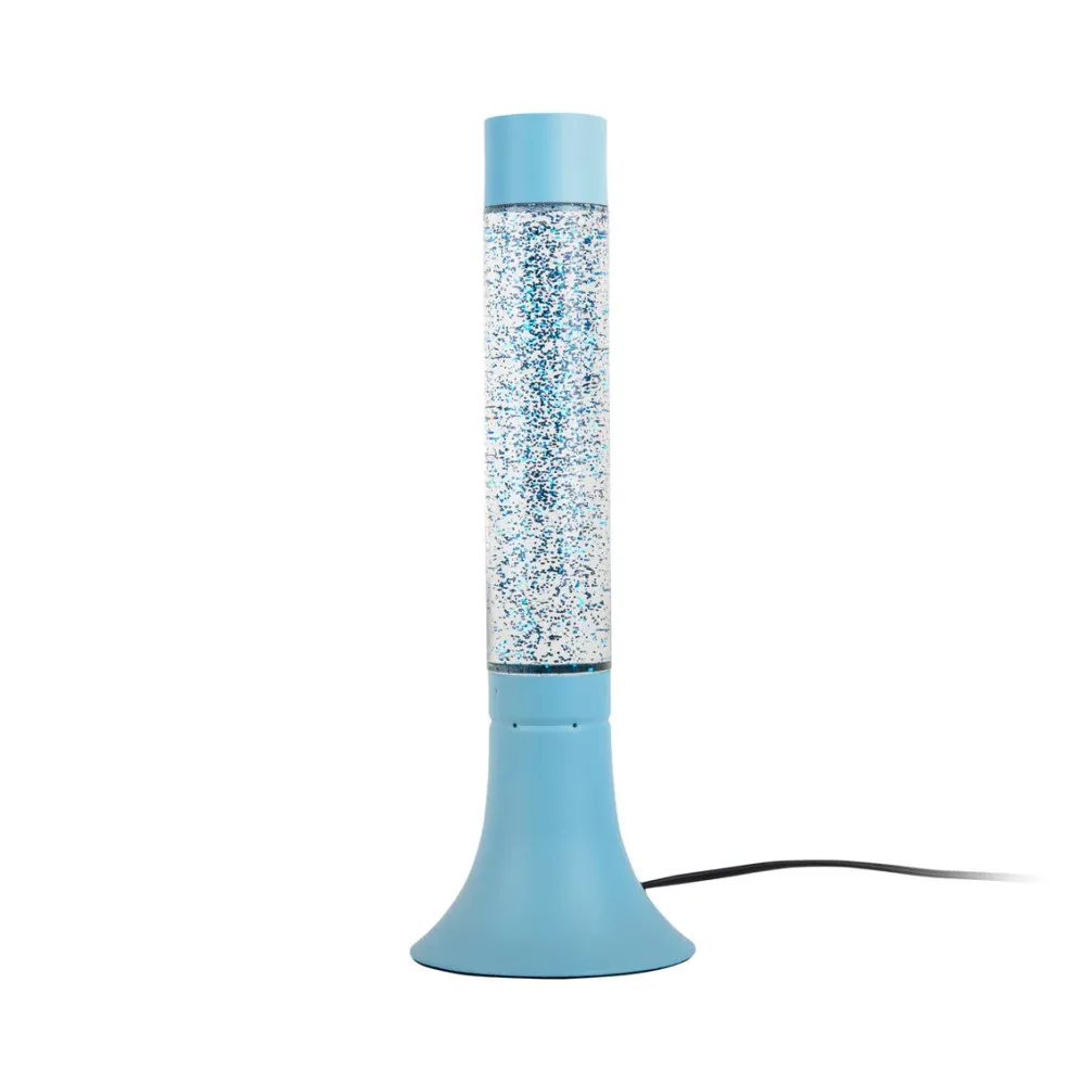 Leitmotiv Glitterlampe - Smooth blue E26 Base