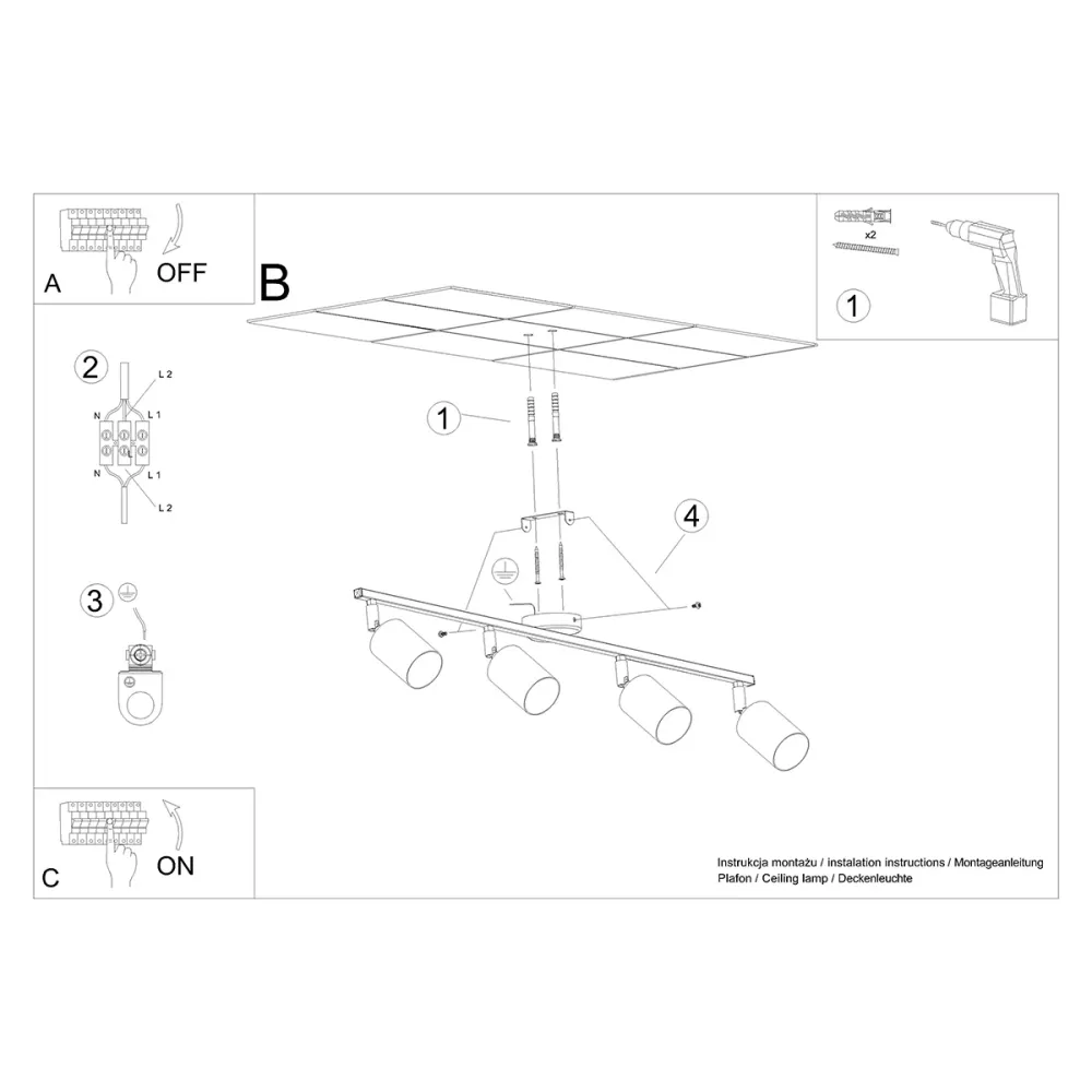 Long-Lasting Loftlampe LEMMI 4L