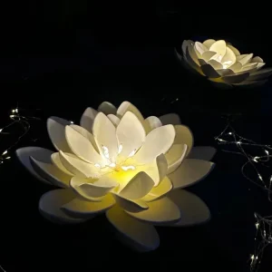 Solcelle LOTUS - Sæt af 2 stk - Ø 21 cm