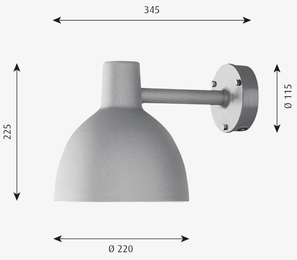 Toldbod 220 Væg Alu