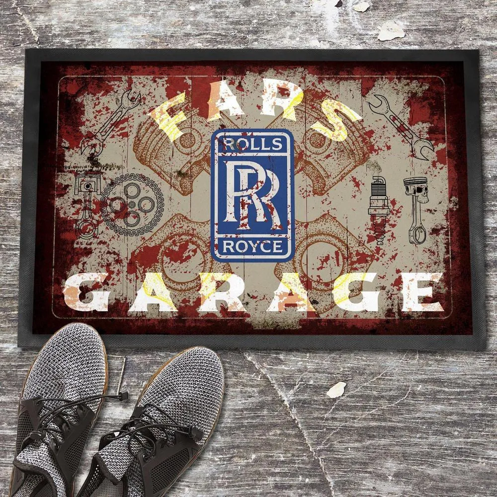 Digital Laser Rolls Royce Fars Garage Old-style Dørmåtte