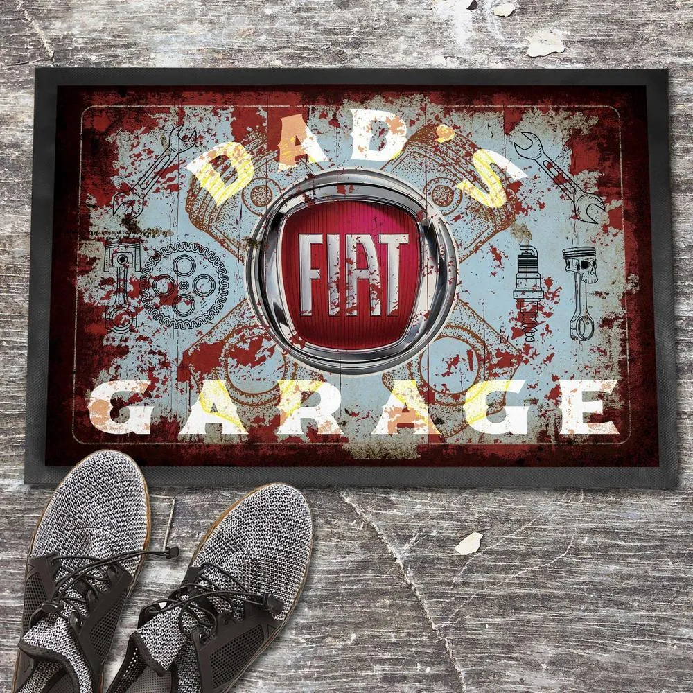 Fiat Dads Garage Retro Dørmåtte