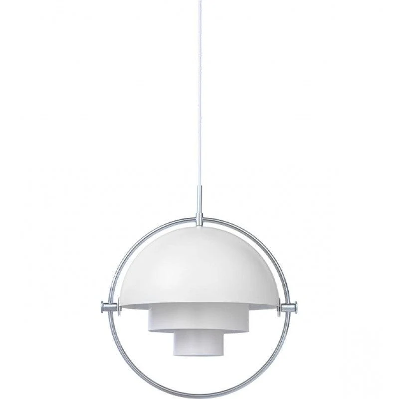 Gubi Multi-Lite pendel i krom/hvid – 36 cm