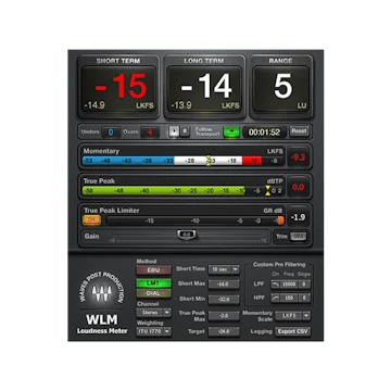 Waves WLM Plus Loudness Meter Compatible DeWALT Batteries