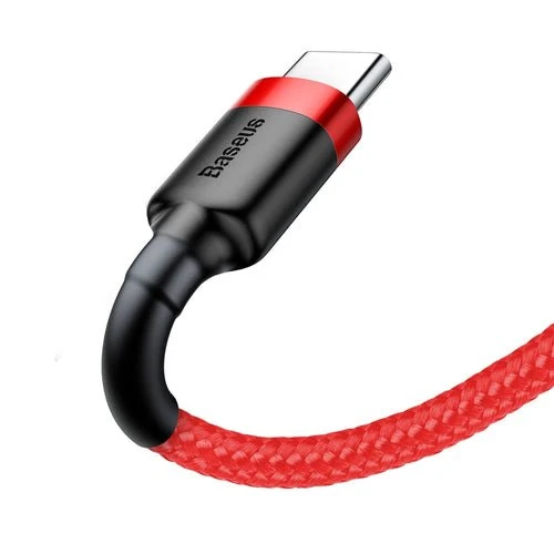 Baseus Cafule nylon USB / USB-C QC3.0 2A 2M rød kabel