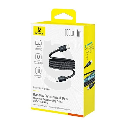 Baseus Dynamic 4 Pro USB-C-kabel 100 W 1 m - Sort