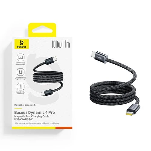 Baseus Dynamic 4 Pro USB-C-kabel 100 W 1 m - Sort