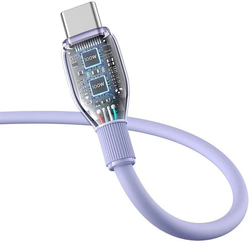 Baseus Pudding 100W USB-C - USB-C kabel 2m - Violet
