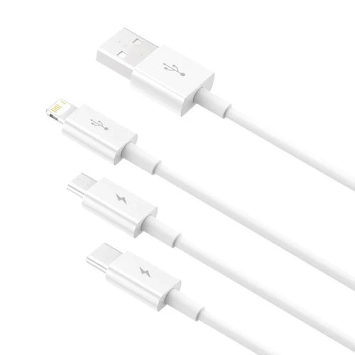 Baseus Superior kabel 3 i 1 - Lightning/USB-C/Micro USB, 1,5 m.