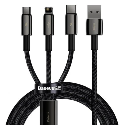 Baseus Tungsten 3 i 1 kabel (USB/USB-C/Lightning/micro USB)