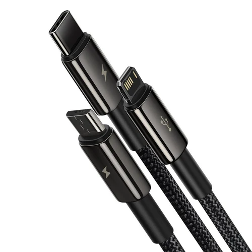 Baseus Tungsten 3 i 1 kabel (USB/USB-C/Lightning/micro USB)