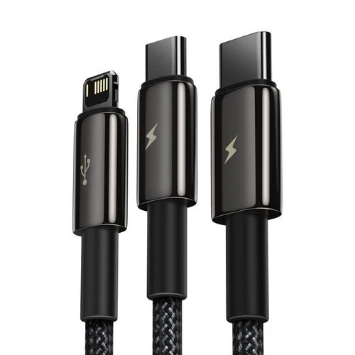 Baseus Tungsten 3 i 1 kabel (USB/USB-C/Lightning/micro USB)