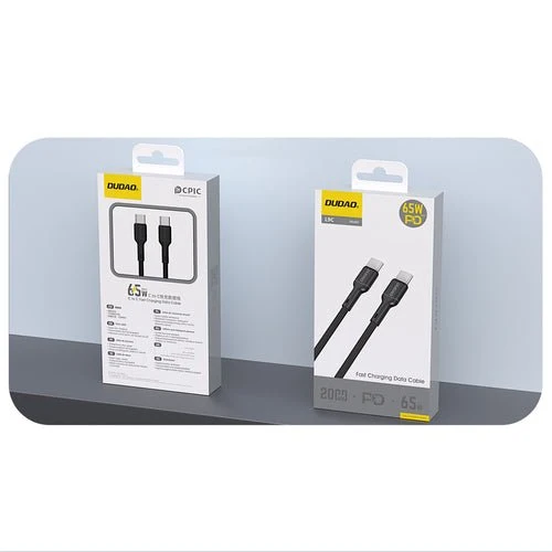 Dudao L9C USB-C-kabel 65 W - 2 m - Sort