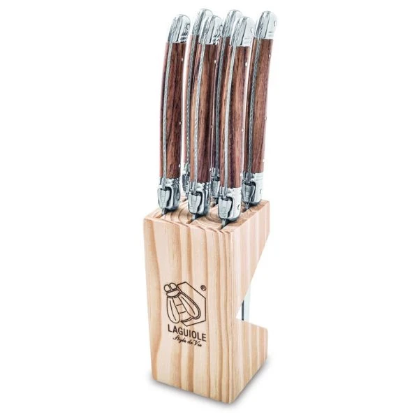 Grillknive Laguiole Træ SÆT 6 SdV