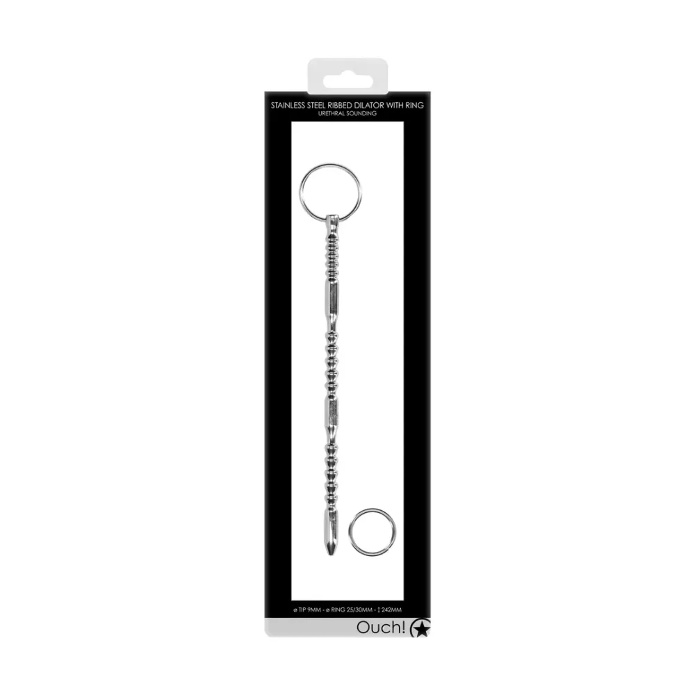 OUCH! - RIBBED SOUNDING DILATOR 9MM