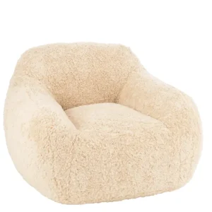 Sofa Shearl Polyester Creme Small