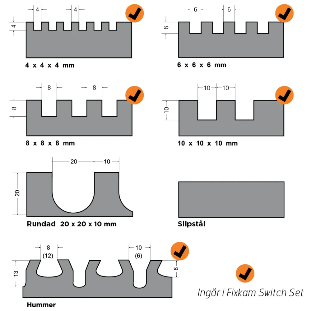 Tandspartel Switch Set 280 mm