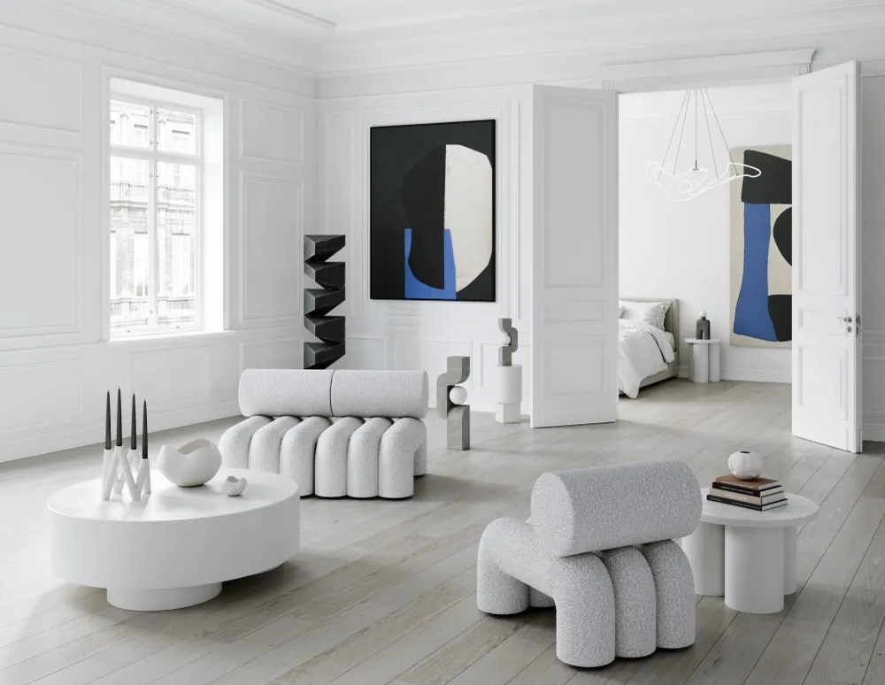 Column Table - Bone White