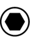 Umbrakonøgle sortoxideret 14 mm Hex 294 mm lang
